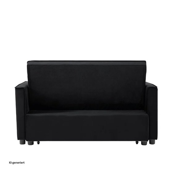 Sofa mit Schlaffunktion Schwarz 