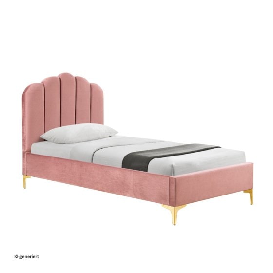 Polsterbett 90 x 200 cm Yoris Pink 