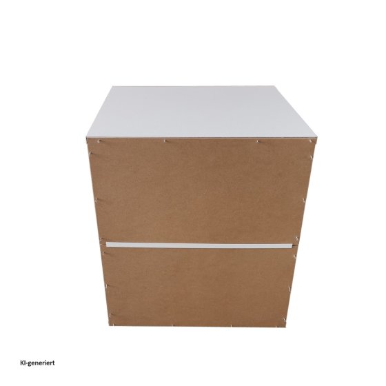Nachtkommode 3 Schubladen Nina Weiß 2er-Set 