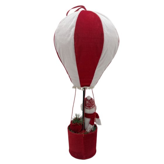 Weihnachtsfigur Schneemann im Heißluftballon 