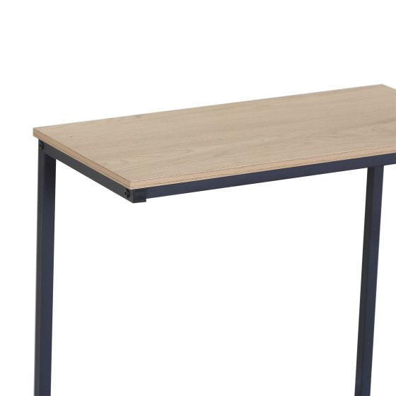 Beistelltisch in Artisaneiche mit schwarzem Stahlgestell 