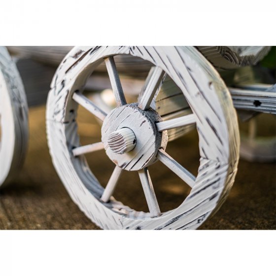 Holzhandwagen Weiß Rustikal Sommerset 