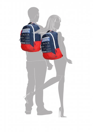 Rucksack Laptoptasche Blau-Rot 