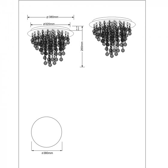 Deckenleuchte Silber 3-flammig LONDON 