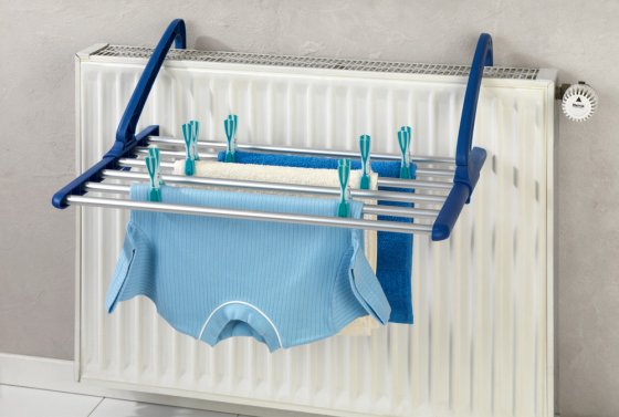 Teleskop Balkonwäschetrockner Alu, aus rostfreiem Aluminium 