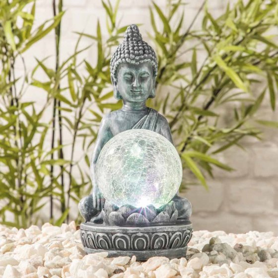 LED Solar Buddha