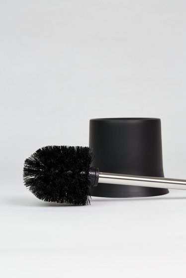 WC-Garnitur Mod. Basic Schwarz 2er Set, inklusive WC-Bürste 