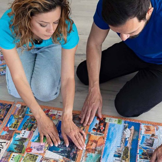Premium-Puzzle „Städte über den Wolken” 