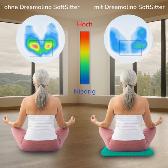 Sitzkissen mit Wabenstruktur