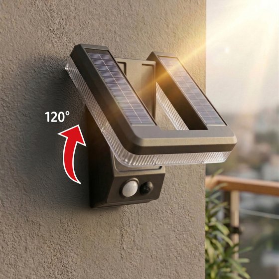 Einstellbare Solar-Wandleuchte 