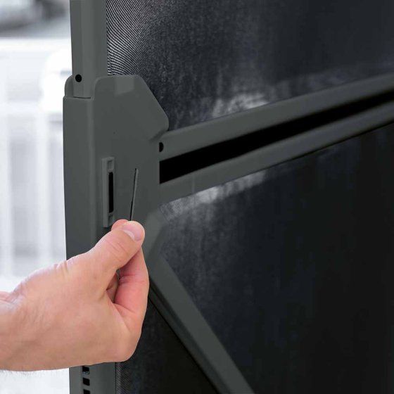 Teleskop-Insektenschutzgitter für Balkon- und Terrassentüren, anthrazit 