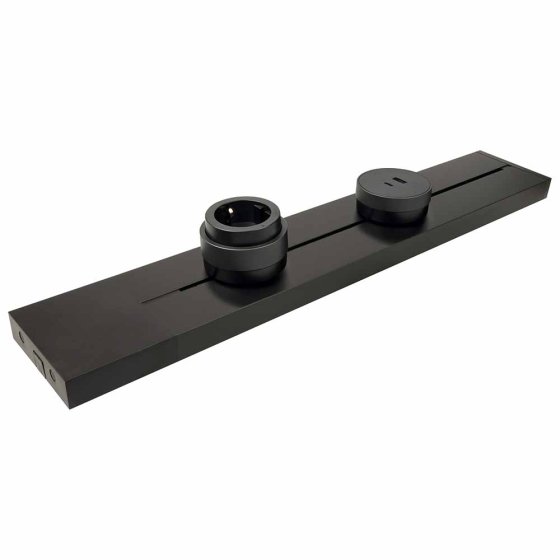 Modulares Stromschienensystem, schwarz, 50 cm 