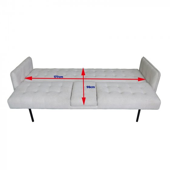 Sofa mit Knopfsteppung Elouisa Grau