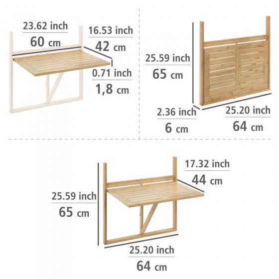 Balkon-Klapptisch 