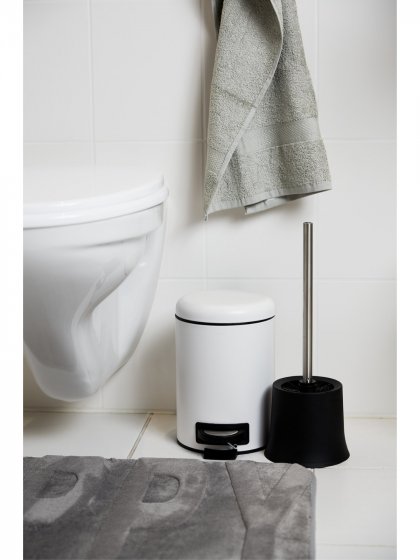 Kosmetik Treteimer Mod. Leman Weiß 3 L, 2er Set, Kosmetikeimer, Mülleimer