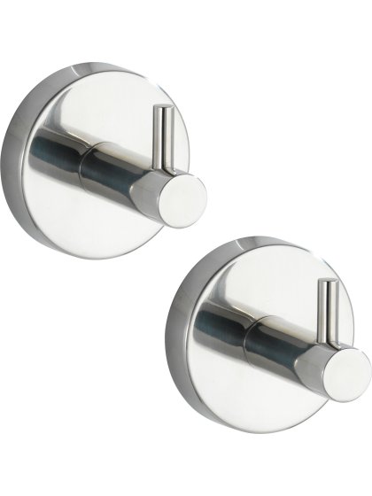 Wandhaken Uno Mod. Bosio Edelstahl glänzend 2er Set, rostfrei 