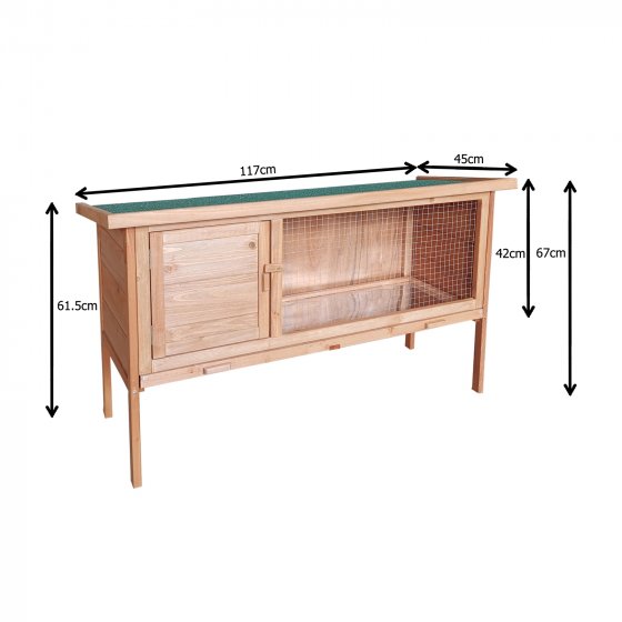 Hasenstall aus Holz Kleintierstall mit herausziehbarer Wanne für leich 