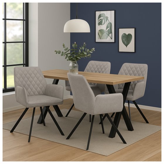 Esszimmerstuhl Tumalo Grau 2er-Set 