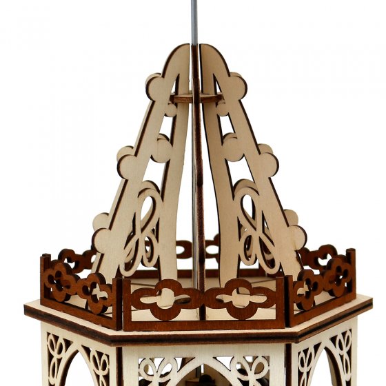 Holz Teelichtpyramide 3 Etagen Schneemänner 