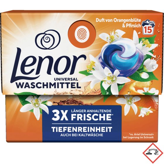 Lenor All-in-1 Pods Orangenblüte & Pfirsich 15 Pods 