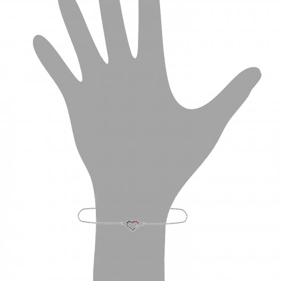 Armband Silber 925 mit Herz-Motiv 16+3cm lang 