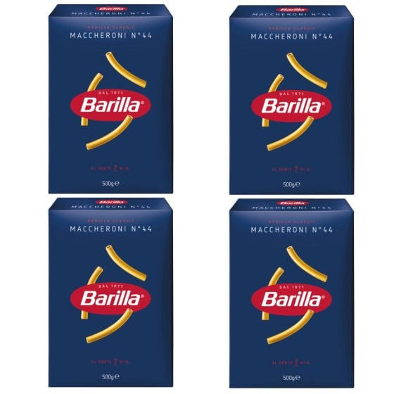 Barilla Nudeln Maccheroni Nummer 44 Hartweizennudeln 4er Pack 