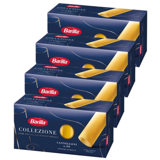 Barilla Cannelloni La Collezione Pasta aus Hartweizen 250g 4er Pack 