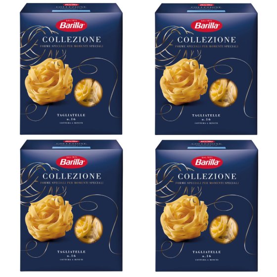 Barilla Collezione Tagliatelle Hartweizen Pasta 2000g 4er Pack 