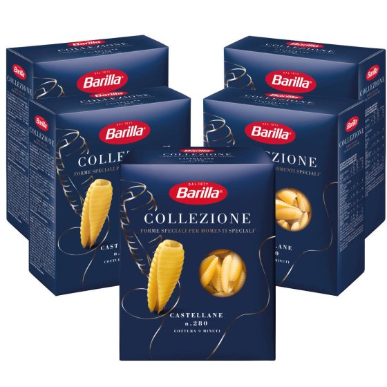 Barilla Collezione Castellane  Hartweizen Pasta 2500g 5er Pack 