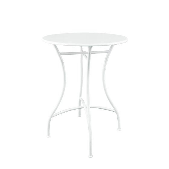 Bistro Sitzgruppe Metall Creme Tisch mit 2 Stühlen Balkon Set Gartenmöbel 