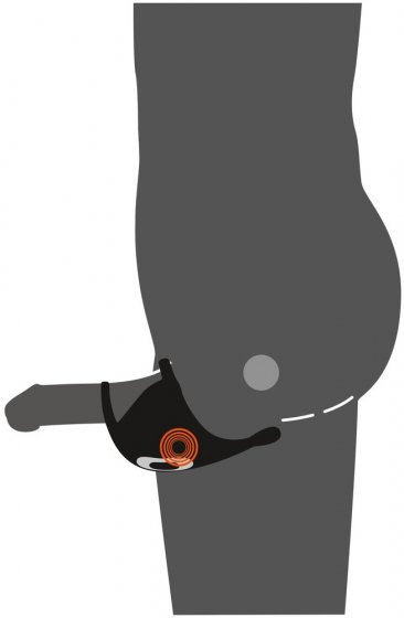 Hodenvibrator Cock ring with RC ball massager 