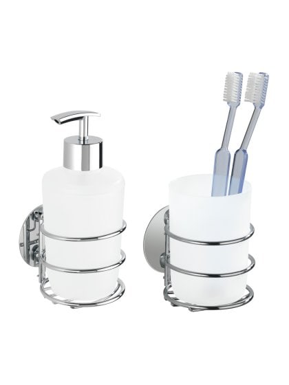 Turbo-Loc® Seifenspender und Zahnputzbecher, Befestigen ohne bohren 