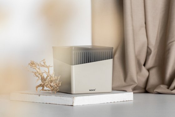 Raumentfeuchter Mod. Cube, Beige, 1000 g, 2er Set, für Räume bis ca. 80 m³