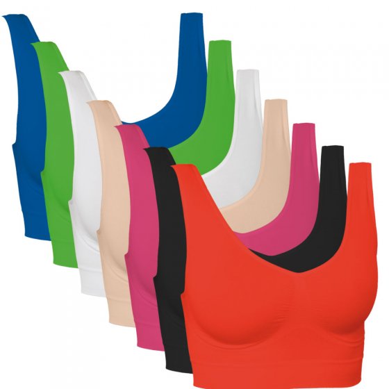 BH-Set „Trendfarben“ 7er-Pack 3XL | Blau#Orange#Weiß#Schwarz#Grün#Beige#Pink