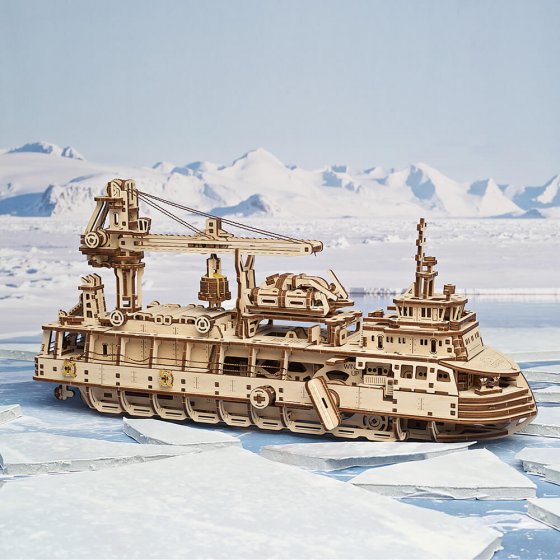 Holzmodell Forschungsschiff 