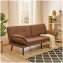 Sofa mit verstellbaren Armlehnen Braun - 6