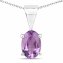 Schmuck-Set Silber 925 rhodiniert Ohrringe und Halskette mit echtem Amethyst - 6