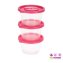 Vorratsdosen-Set, 3-teilig pink - 6