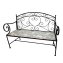 Gartenbank Celia Petunien Metallbank schwarz mit Motiv Sitzfläche 109 cm - 6