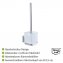 Vacuum-Loc® WC-Garnitur Mod. Quadro Edelstahl, Befestigen ohne bohren - 6