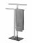 Stand Handtuchhalter T-Form Mod. Lava, Glänzender Edelstahl mit schwerer Glasplatte - 6