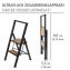 Alu-Design Klapptrittleiter 2-stufig Schwarz, rutschsichere XXL-Stufen - 6