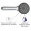 Duschkopf Watersaving Ø 9,5 cm, Universal-Handbrause mit Wasserspar-System - 6