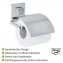 Vacuum-Loc® Edelstahl Toilettenpapierhalter Cover Mod. Quadro, Befestigen ohne bohren - 6
