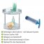 Vacuum-Loc® Eckregal 2 Etagen Mod. Quadro Edelstahl, Befestigen ohne bohren - 6