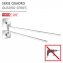 Turbo-Loc® Edelstahl Handtuchhalter 2 Arme Quadro, rostfrei - 6