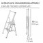 Alu-Design Klapptrittleiter 2-stufig Weiß, rutschsichere XXL-Stufen - 6