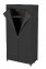 Kleiderschrank Mod. Deep Black mit Ablage, Gestell aus Metall - 6