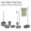 Stand WC-Garnitur Mod. Pebble Stone Grey, aus Polyresin - 6