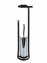 Stand WC-Garnitur Universalo Schwarz, integrierter Toilettenpapierhalter und WC-Bürstenhalter - 6